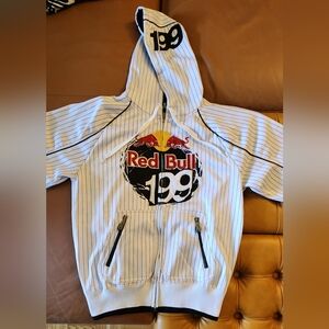 Y2k Red Bull Hoodie Size L Fox Jacket Full Zip Up Travis Pastrana